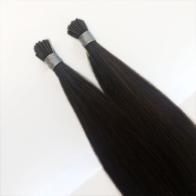 30일 이내에 환불 신청 1g/strand Raw Virgin Remy 1b I-Tip Hair Extensions