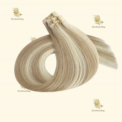 트렌디 우수한 인간 머리카락 큐틸 Intact Virgin Russian Invisible Tape in Hair Extensions