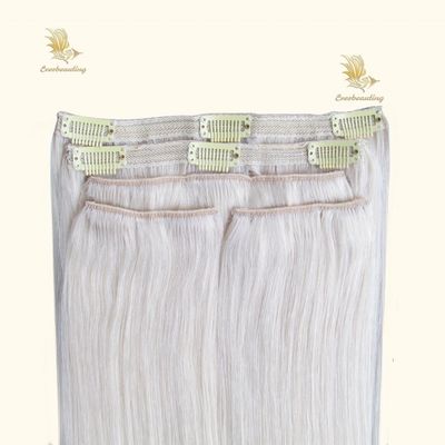 16-24 인치 150g 클립 인 인머리 확장자 두 배 엮기 다양한 길이 옵션