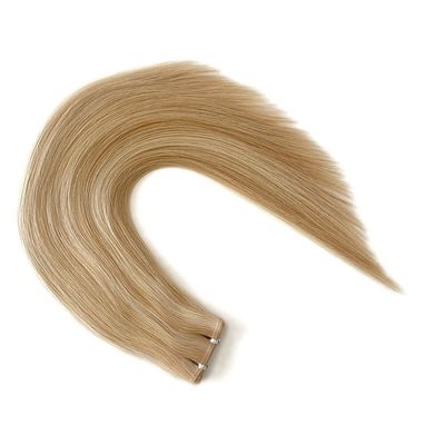 24인치 무선 보이지 않는 PU 피부 엮기 100% 인체 머리카락 연장