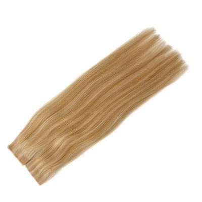24인치 무선 보이지 않는 PU 피부 엮기 100% 인체 머리카락 연장