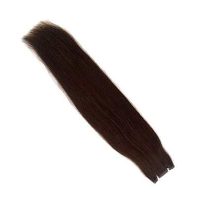 24인치 무선 보이지 않는 PU 피부 엮기 100% 인체 머리카락 연장