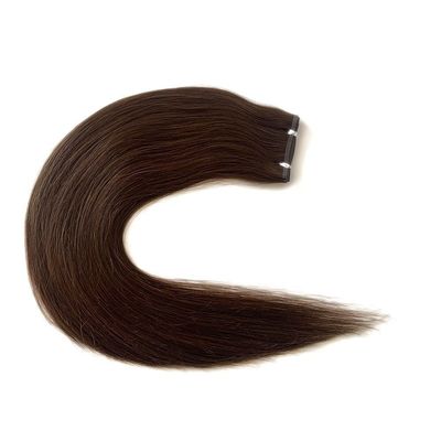24인치 무선 보이지 않는 PU 피부 엮기 100% 인체 머리카락 연장