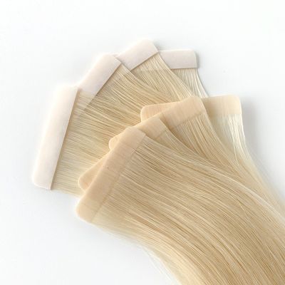 두 번 당겨진 러시아 인모 테이프 헤어 확장 자연 레미 쉬운 반환 환불