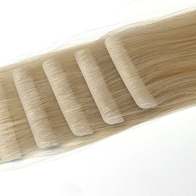 눈에 보이지 않는 꿰매지 않는 테이프 머리 러시아 큐티컬 헤어 확장자 머리에 테이프 주입