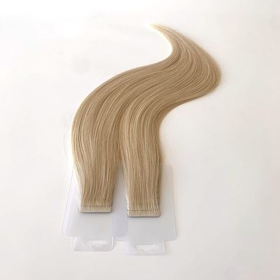 눈에 보이지 않는 꿰매지 않는 테이프 머리 러시아 큐티컬 헤어 확장자 머리에 테이프 주입
