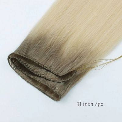 24인치 브라질 레미 큐티컬 정렬 직선 머리 손 묶음 톱니 확장 얇은 부드러운