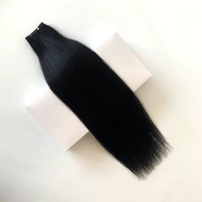 헤어 등급 레미 헤어 유럽 PU 피부 윗부분 인간 머리카락 확장자 듀얼 드래그 PW-24268