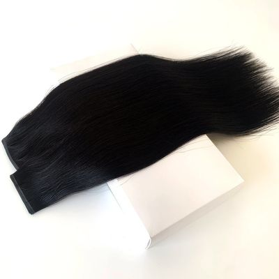 헤어 등급 레미 헤어 유럽 PU 피부 윗부분 인간 머리카락 확장자 듀얼 드래그 PW-24268