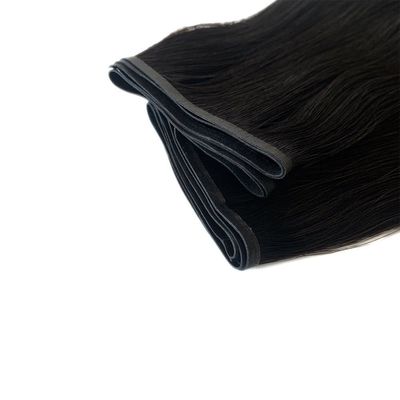 헤어 등급 레미 헤어 유럽 PU 피부 윗부분 인간 머리카락 확장자 듀얼 드래그 PW-24268