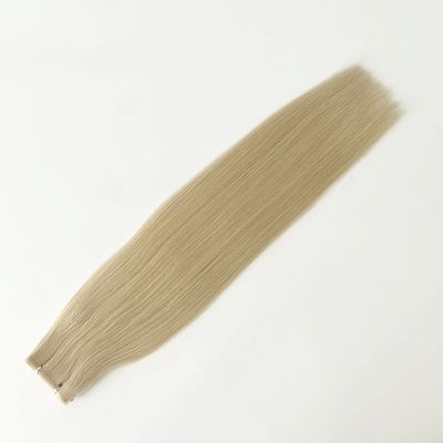 전체 지불 무티 컬러 듀얼 드래운 레미 인 머리 꿰매지 않은 PU 피부 엮은 머리카락 확장
