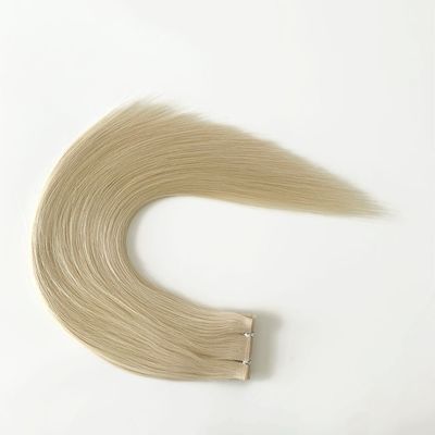 전체 지불 무티 컬러 듀얼 드래운 레미 인 머리 꿰매지 않은 PU 피부 엮은 머리카락 확장