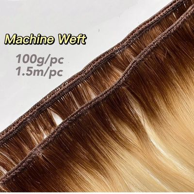 100g/pack Double Drawn 100 Cuticle Remy Hair Weft Extension 초기 지불과 함께