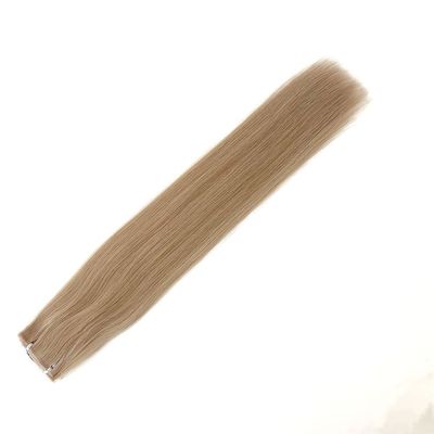 원시 머리카락 연장 100% 인간 머리카락 두 번 당겨진 PU 피부 톱니 보이지 않는 PU 머리카락 톱니