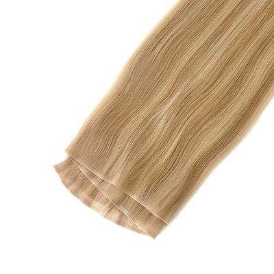 원시 머리카락 연장 100% 인간 머리카락 두 번 당겨진 PU 피부 톱니 보이지 않는 PU 머리카락 톱니