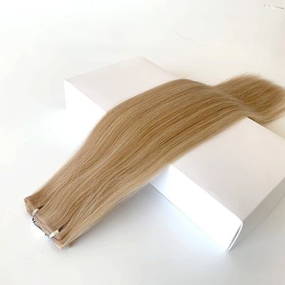 전체 지불 두 번 당긴 평면 트랙 러시아 레미 인 머리 피부 PU 엮은 헤어 확장