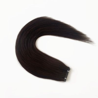 두 번 뻗은 PU 가죽 엮은 꿰매지 않은 머리카락 고급 처녀 브라질 인 머리가 요구