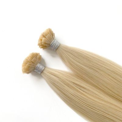 맞춤형 사전 결합 된 평면 끝 머리카락 확장 러시아 레미 100% 유럽 머리카락 K 끝