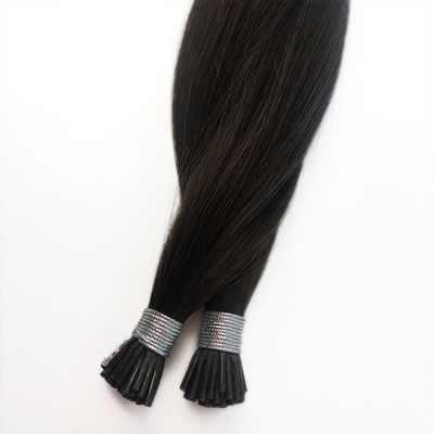 30일 이내에 환불 신청 1g/strand Raw Virgin Remy 1b I-Tip Hair Extensions
