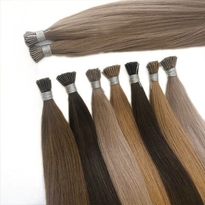 18인치 마이크로 링 렘리 큐티컬 정렬 인적 머리카락 전 결합 U I 평면 나노 끝 확장