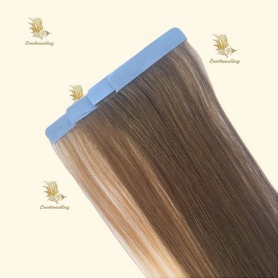 2024 트렌드 100% 인간 머리카락 러시아어 이중 당겨 큐틸라 정렬 된 머리카락 보이지 않는 PU 테이프