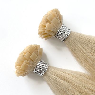 사전 결합 된 유형의 헤어 커넥터 듀얼 드래그 레미 평면 끝 결합 유럽 인모