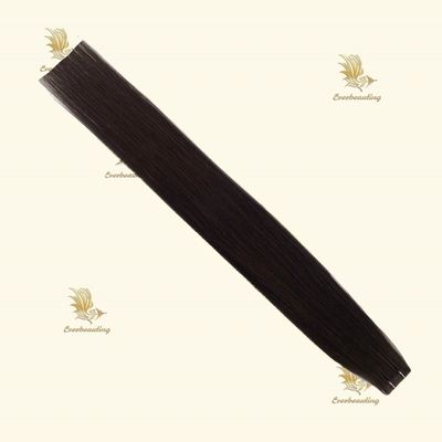 어두운 갈색 인모 가격 기증자 머리카락 보이지 않는 꿰매지 않는 처녀 머리카락 주사 테이프