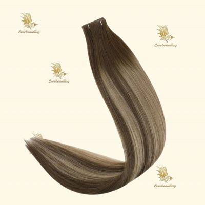 트렌디 우수한 인간 머리카락 큐틸 Intact Virgin Russian Invisible Tape in Hair Extensions