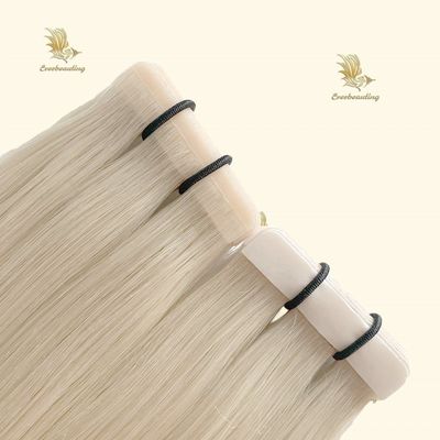인머리 실크 직선 듀얼 드래그 PU 슬림 톱리스 테이프 인 헤어 엑스턴스 앙글
