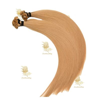 직선 스타일 평면 끝 머리 연장 100% 고급 처녀 두 번 당긴 케라틴 인모