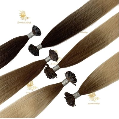 50.00cm * 8.00cm * 3.00cm 패키지 크기로 염색 가능한 평면 끝 머리카락을 공급합니다.