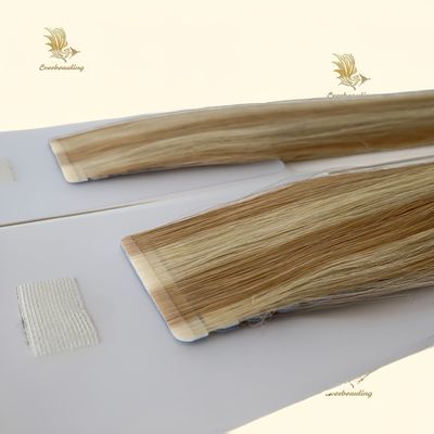 인머리 확장 100% 껍질 정렬 피아노 색상 머리카락에 좁은 테이프