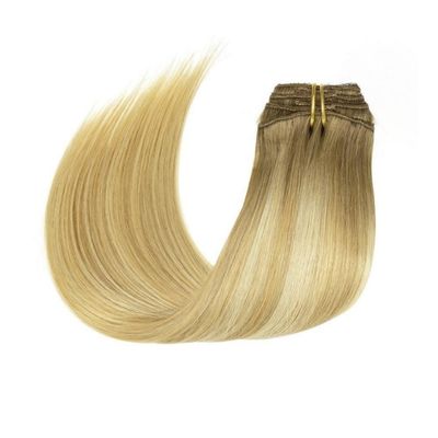 100g/pc 인간 레미 두 번 당긴 랜스 클립 인 헤어 확장 브라질 헤어 클립