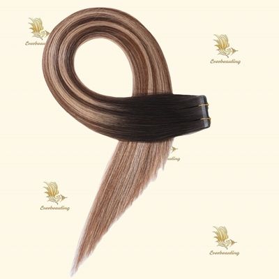 천연 큐티컬 발레이지 색상 보이지 않는 테이프 털 확장 7.5 * 70cm 총 무게
