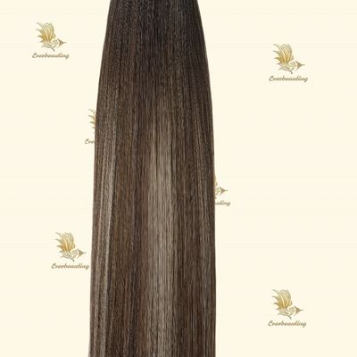 22 인치 브라운 테이프 인 헤어 확장 스틱 보이지 않는 테이프 디자인을 위해 미리 결합 된 유형