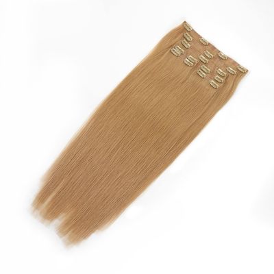 두꺼운 끝 보이지 않는 PU 원시 금발 꿰매지 않은 클립 인 헤어 확장자 사용자 지정 요청