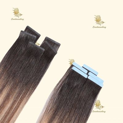 색칠 할 수 있는 이중 당긴 보이지 않는 주사 테이프 인 테이프 머리에 대한 몸무게 머리카락 확장