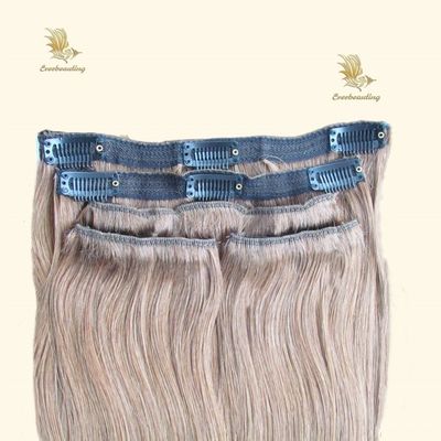 클립 인 헤어 확장 100% 러시아 인간 레미 헤어 클립 인 사용자 지정 요청