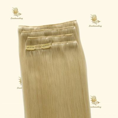 사전 결합 된 스타일 클립 클립 인 헤어 더블 드래운 100% 처녀 인 머리 확장