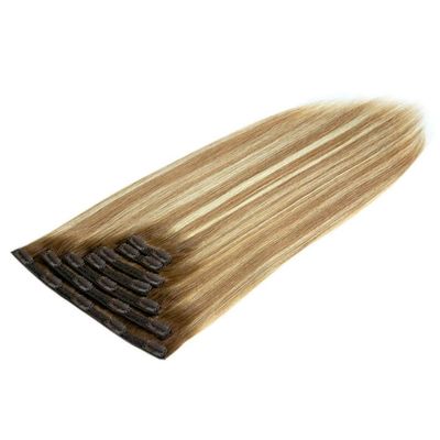 16-24 인치 150g 클립 인 인머리 확장자 두 배 엮기 다양한 길이 옵션