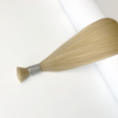 100% 레미 가공되지 않은 처녀 인도 머리 대용품 금발 자연 직선 러시아어