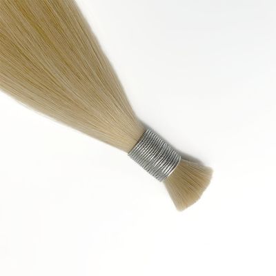 100% 레미 가공되지 않은 처녀 인도 머리 대용품 금발 자연 직선 러시아어