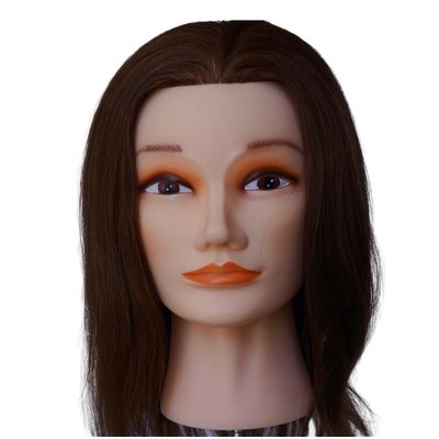유럽 얼굴 연습 인형 머리와 후방 모발 방향과 인간 모발