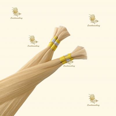 24인치 브라질의 처녀 인간 머리 직선 두 번 당겨진 꿀 금발 머리 확장