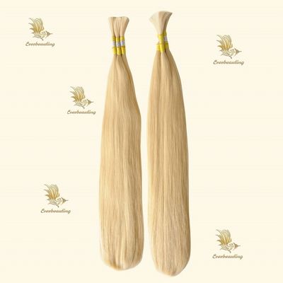 24인치 브라질의 처녀 인간 머리 직선 두 번 당겨진 꿀 금발 머리 확장