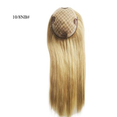 여성용 모노 蕾丝 베이스 헤어패시 13*17cm 하이라이트 브라운 인적 머리 토퍼