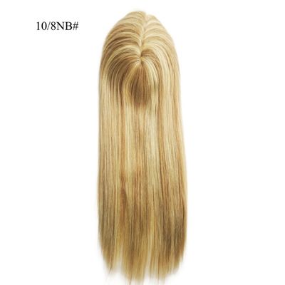 여성용 모노 蕾丝 베이스 헤어패시 13*17cm 하이라이트 브라운 인적 머리 토퍼