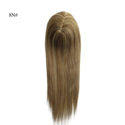 16인치 모노 톱퍼 핸드 타이드 모노 필라멘트 인적 머리 조각