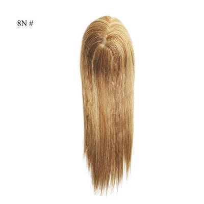 16인치 모노 톱퍼 핸드 타이드 모노 필라멘트 인적 머리 조각