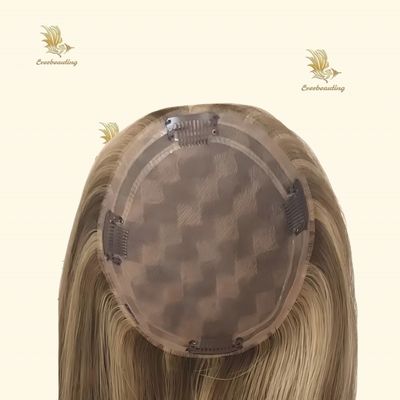 인간 머리 튜피 큐티컬 레미 헤어 톱퍼 실크 베이스 여성용 순수 핸드노트 작업